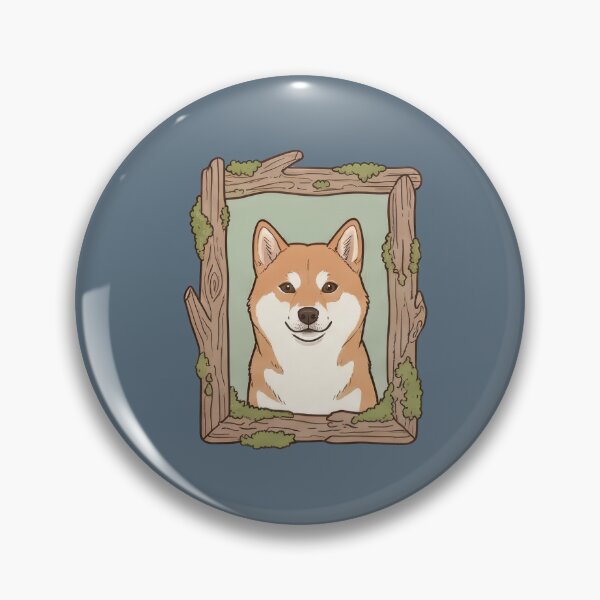 Item preview, Shiba Inu Portrait – Rustic Wood Frame Digital Art designed and sold by BVDigitalArt.