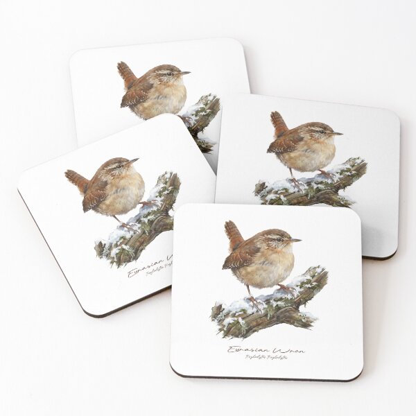 Item preview, Eurasian Wren on Snowy Branch designed and sold by Takeda-art.