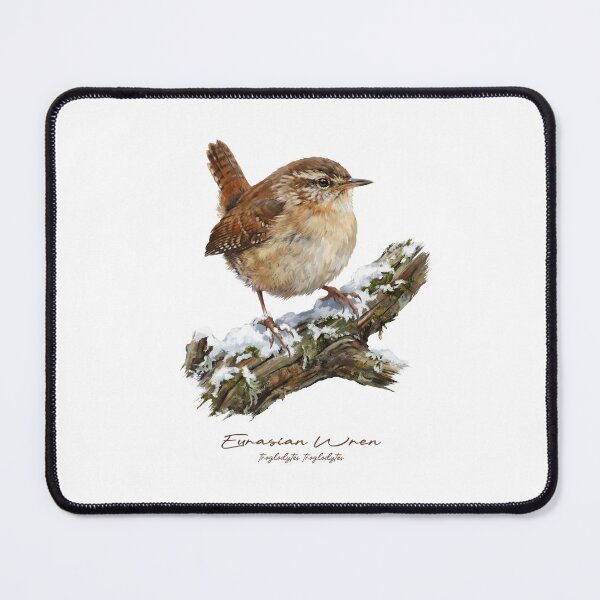 Item preview, Eurasian Wren on Snowy Branch designed and sold by Takeda-art.