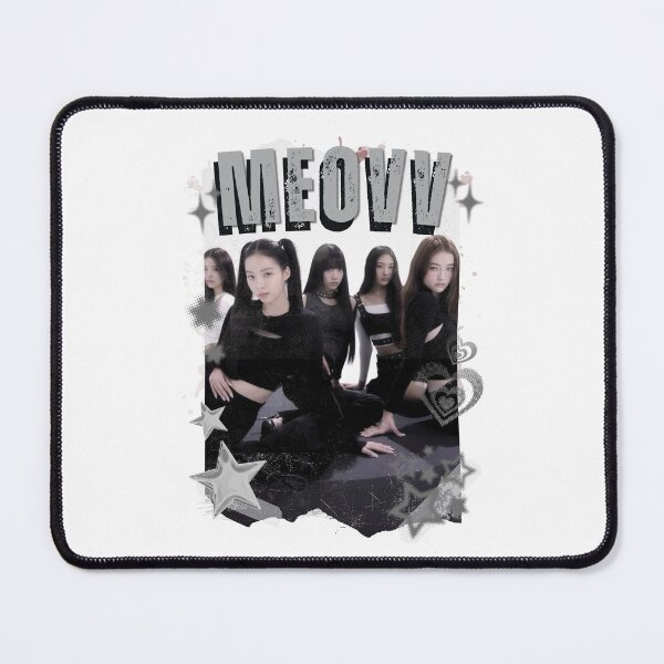 Item preview, MEOV Kpop Girl group K-music south korean girl group Black and White Collage Digital Art Portrait designed and sold by AJUNICE STUDIO.