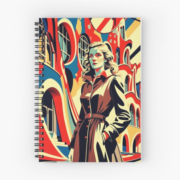 Item preview, Soviet Constructivist Propaganda Poster - Powerful Blonde Woman Trench Coat designed and sold by David Brookes Digital.
