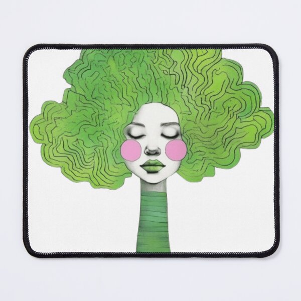 Item preview, Feminine Face with Organic Hair and Natural Energy designed and sold by SpaceArteSou.