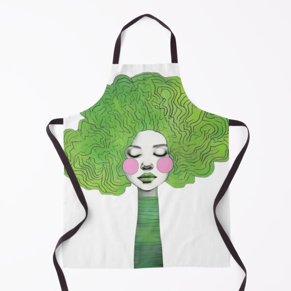 Item preview, Feminine Face with Organic Hair and Natural Energy designed and sold by SpaceArteSou.