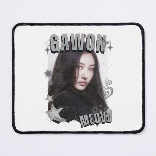 Item preview, MEOV Gawon Kpop Girl group K-music south korean girl group Black and White Collage Digital Art Portrait designed and sold by AJUNICE STUDIO.