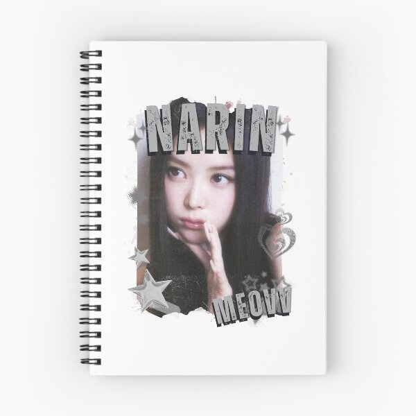 Item preview, MEOV Narin Kpop Girl group K-music south korean girl group Black and White Collage Digital Art Portrait designed and sold by AJUNICE STUDIO.