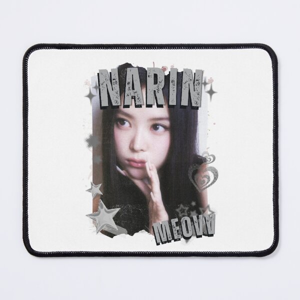 Item preview, MEOV Narin Kpop Girl group K-music south korean girl group Black and White Collage Digital Art Portrait designed and sold by AJUNICE STUDIO.