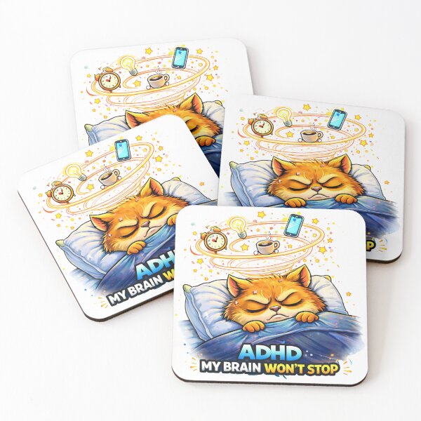 Item preview, ADHD My Brain Won’t Stop – Sleep Chaos Squirrel designed and sold by Anders7100.