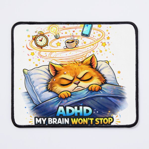 Item preview, ADHD My Brain Won’t Stop – Sleep Chaos Squirrel designed and sold by Anders7100.
