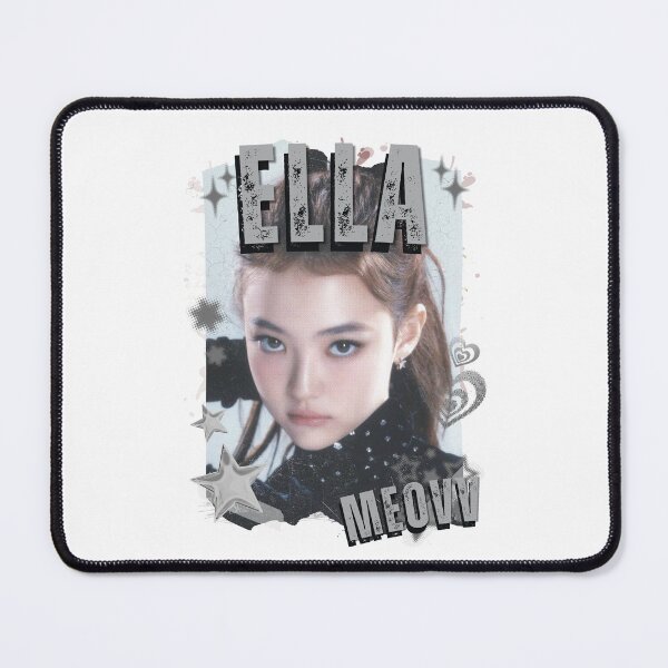 Item preview, MEOV Ella Kpop Girl group K-music south korean girl group Black and White Collage Digital Art Portrait designed and sold by AJUNICE STUDIO.