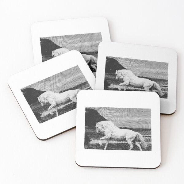 Item preview, Black and white horse ink designed and sold by harvestm00n-.