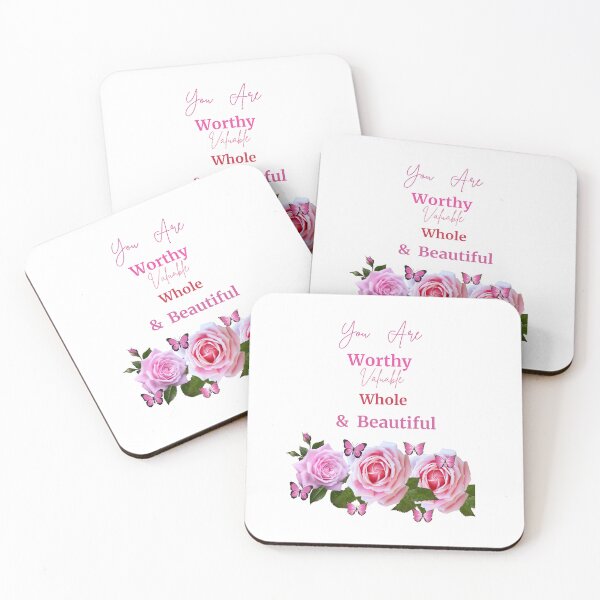 Item preview, YOU ARE WORTHY VALUABLE  WHOLE &  BEAUTIFUL QUOTED INSPIRATIONAL  GIFTS designed and sold by Brewgoodness.