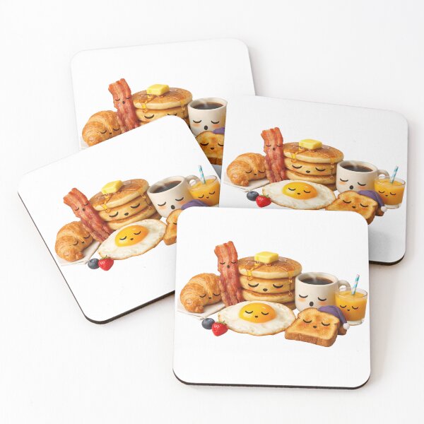 Item preview, Sleepy Breakfast Food Cartoon Art designed and sold by PriyankaSonara.