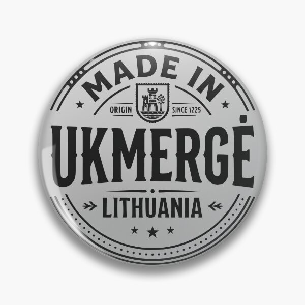 Item preview, Made in Ukmergė Lithuania Silver Badge designed and sold by EimSol.