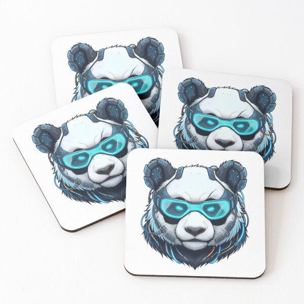 Item preview, Cyberpunk Mecha Panda - Futuristic Neon Streetwear Aesthetic designed and sold by AlanyaArtX.