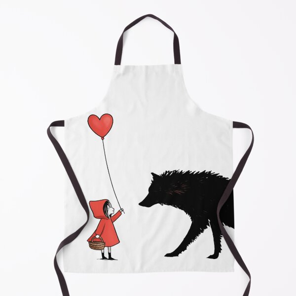 Item preview, Little Red Riding Hood and Big Bad Wolf - Heart Balloon Art designed and sold by myforestfog.