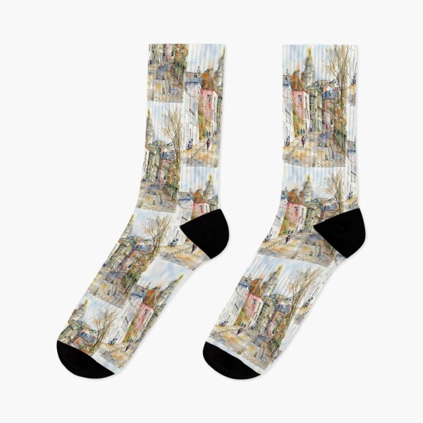 Item preview, Rue de L'Abreuvoir Montmartre Watercolor designed and sold by caracatita75.