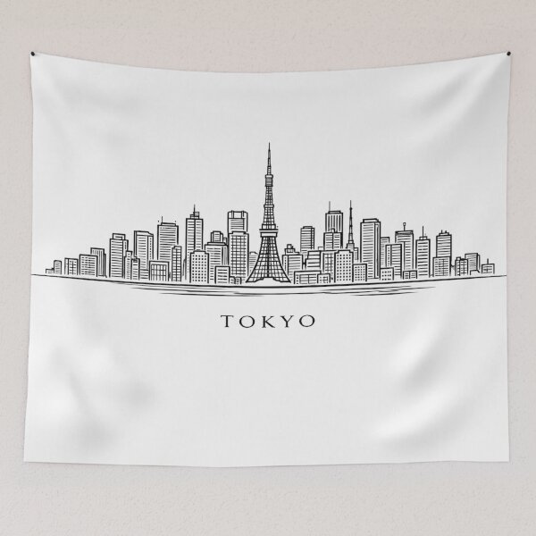 Item preview, Tokyo Line Art | Tokyo Skyline Outline | Tokyo Tower Minimalist Illustration designed and sold by CLOUTKULT.