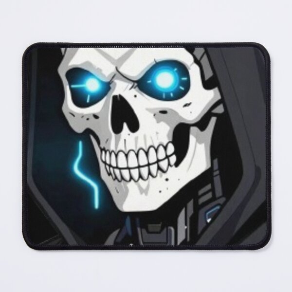 Item preview, CYBER REAPER - Neon Blue Techwear Skull designed and sold by Quotable Gear.