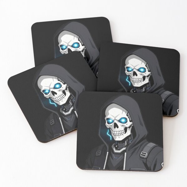 Item preview, CYBER REAPER - Neon Blue Techwear Skull  designed and sold by Quotable Gear.