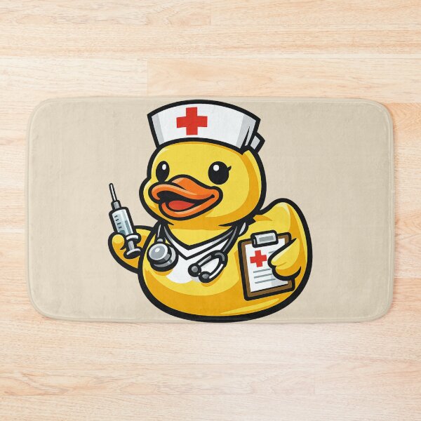 Item preview, Funny Nurse Rubber Duck Cartoon Medical Nurse Duck designed and sold by BROHLine Studio.