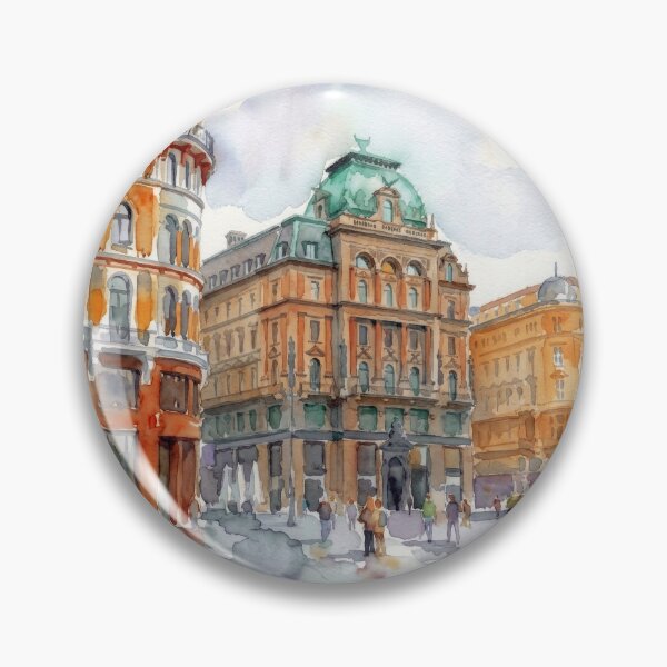 Item preview, Vienna Stock-im-Eisen Watercolor designed and sold by caracatita75.