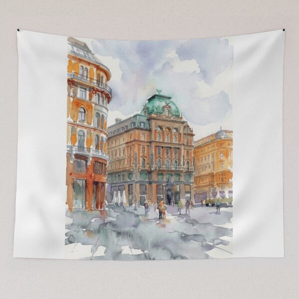 Item preview, Vienna Stock-im-Eisen Watercolor designed and sold by caracatita75.