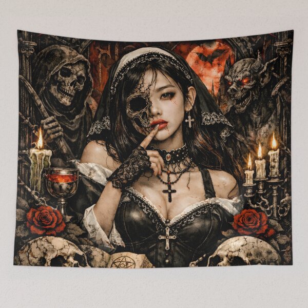 Item preview, Rora BABYMONSTER Dark Nun Occult Fanart Sticker designed and sold by Valereekmerch.