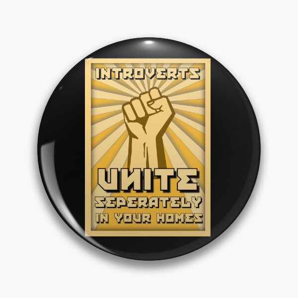 Item preview, Funny propaganda-style poster introverts unite designed and sold by Zeroskillanimat.