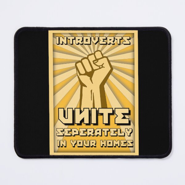Item preview, Funny propaganda-style poster introverts unite designed and sold by Zeroskillanimat.