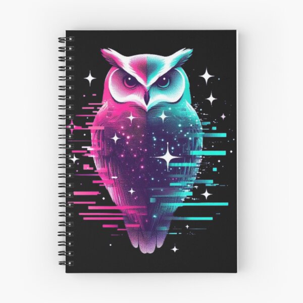 Item preview, Neon Owl – Cosmic Digital Glitch Design designed and sold by Dogandesighn.