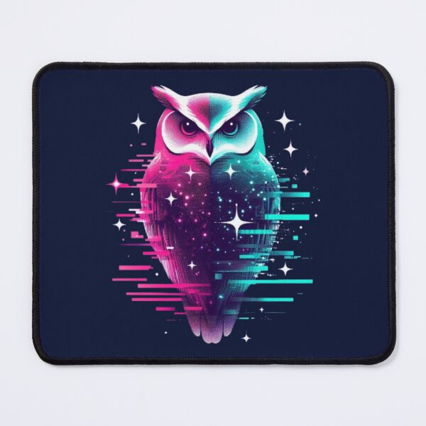 Item preview, Neon Owl – Cosmic Digital Glitch Design designed and sold by Dogandesighn.