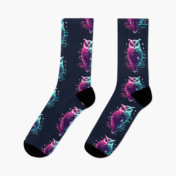 Item preview, Neon Owl – Cosmic Digital Glitch Design designed and sold by Dogandesighn.