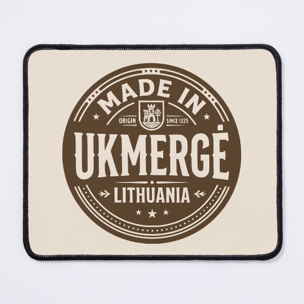 Item preview, Made in Ukmergė Lithuania Brown Badge designed and sold by EimSol.