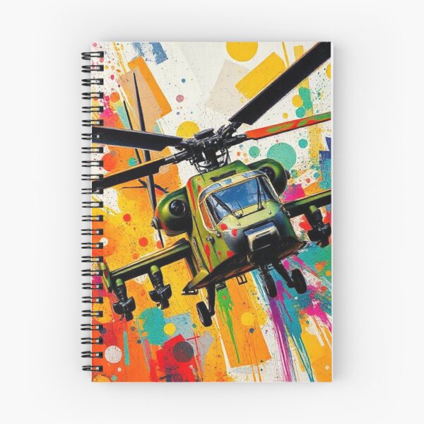 Item preview, Military helicopter amidst an explosion of colors designed and sold by RAISC.