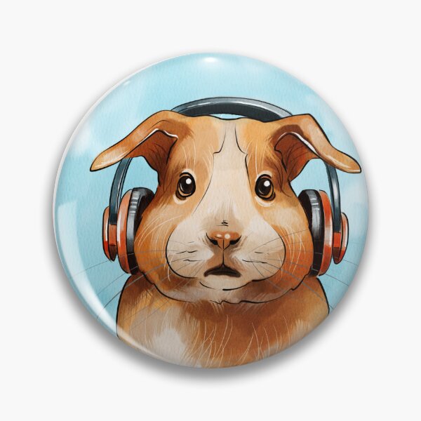 Item preview, Cute hamster listening to music with headphones on a clear background during a bright day designed and sold by Ms. Iryna.