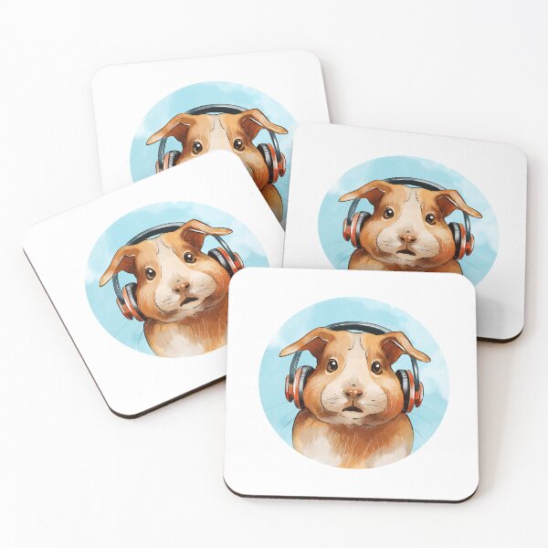 Item preview, Cute hamster listening to music with headphones on a clear background during a bright day designed and sold by Ms. Iryna.