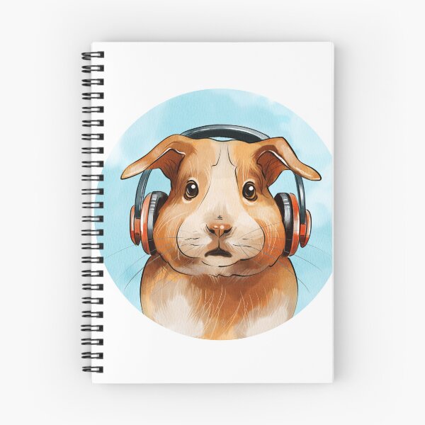 Item preview, Cute hamster listening to music with headphones on a clear background during a bright day designed and sold by Ms. Iryna.