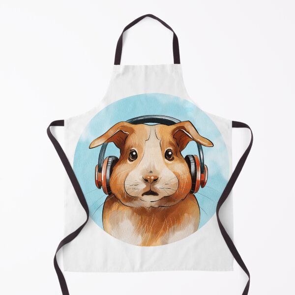 Item preview, Cute hamster listening to music with headphones on a clear background during a bright day designed and sold by Ms. Iryna.