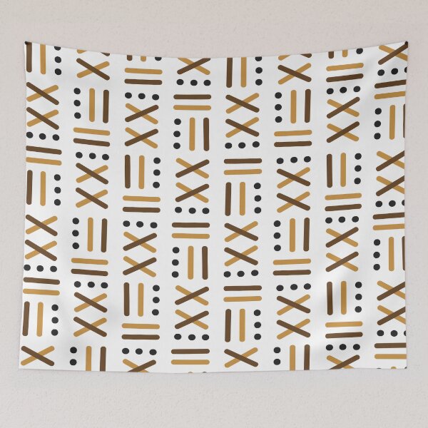 Item preview, Traditional Bogolan Pattern from Mali - Chic Ethnic Art designed and sold by Wolagno.