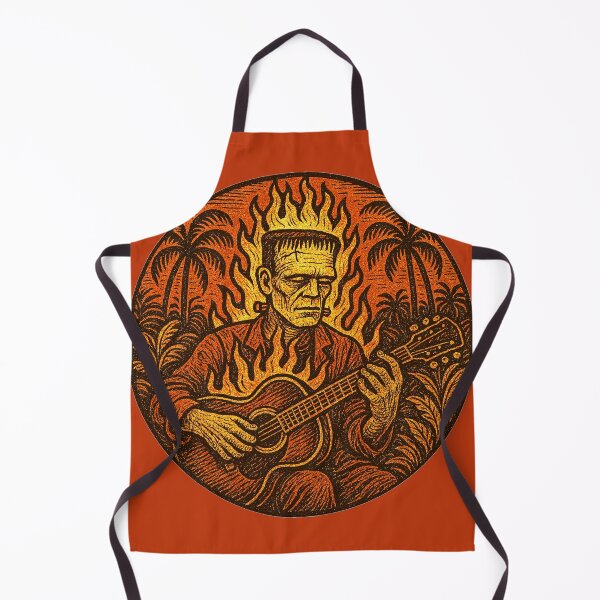 Item preview, Frankenstein on Fire Playing Guitar designed and sold by 40degreesSouth.