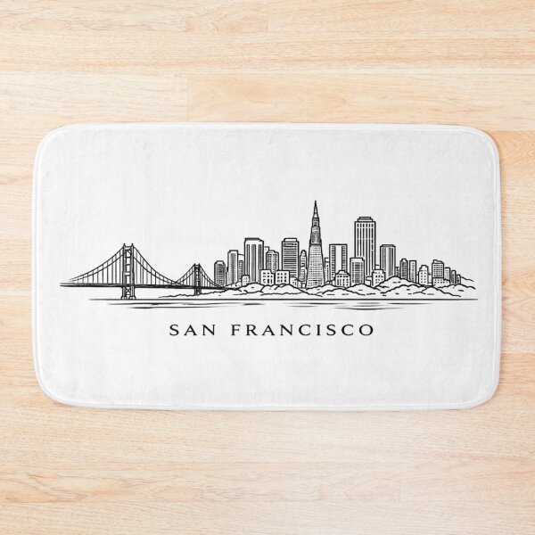 Item preview, San Francisco Line Art | SF Skyline Outline | Golden Gate Bridge Minimalist Illustration designed and sold by CLOUTKULT.