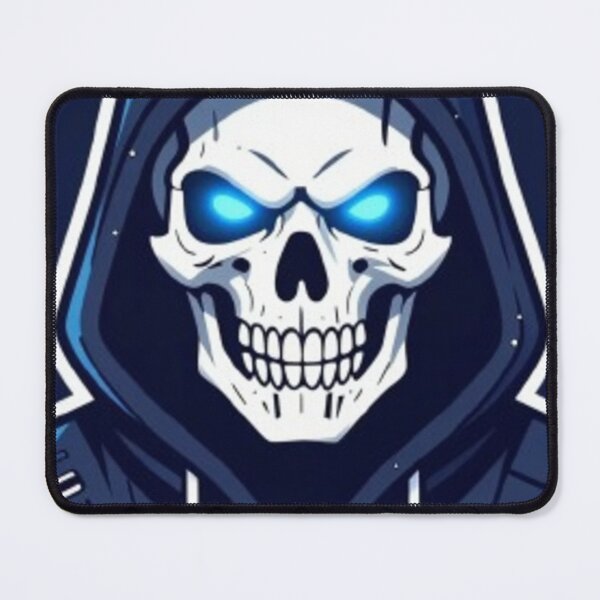 Item preview, CYBER REAPER - Neon Blue Techwear Skull V2 designed and sold by Quotable Gear.