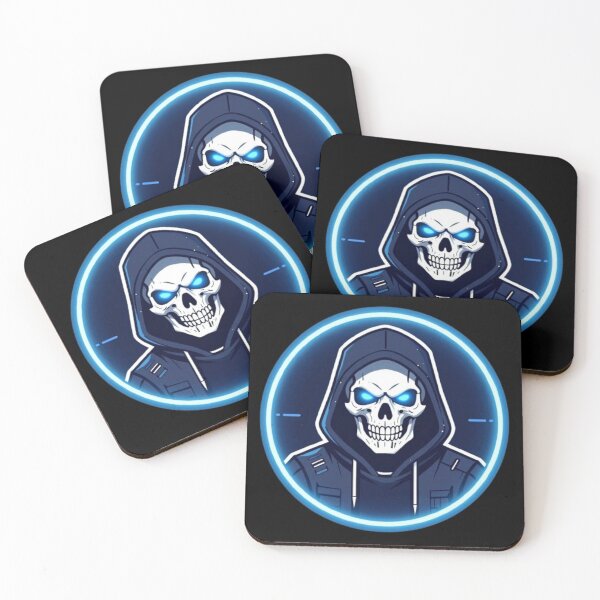 Item preview,  CYBER REAPER - Neon Blue Techwear Skull V2 designed and sold by Quotable Gear.
