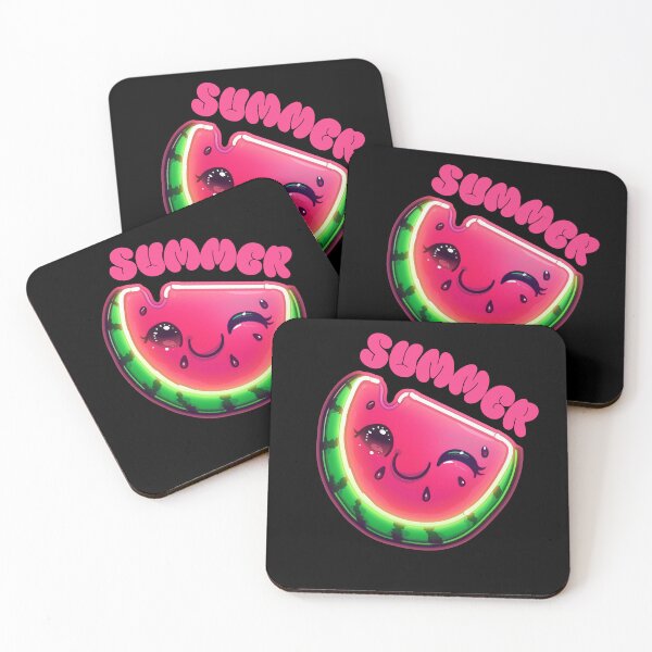 Artikelvorschau, Summer Vibe Watermelon - Cute Neon Glow - Kawaii Fruit Art entworfen und verkauft von EhrenGeneration.
