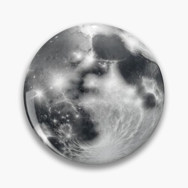 Item preview, Realistic moon in black and white designed and sold by RAISC.