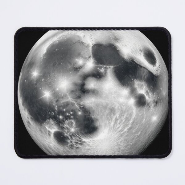 Item preview, Realistic moon in black and white designed and sold by RAISC.