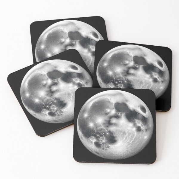 Item preview, Realistic moon in black and white designed and sold by RAISC.