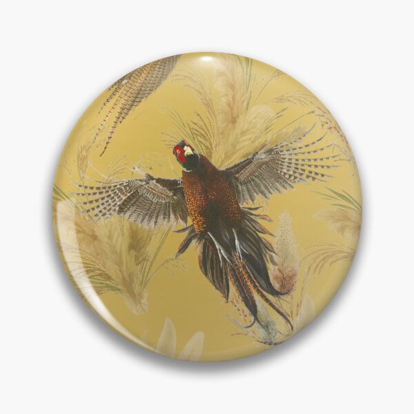 Item preview, Flying Pheasants on Golden Field ,  Wildlife Art designed and sold by TammyHunterArt.