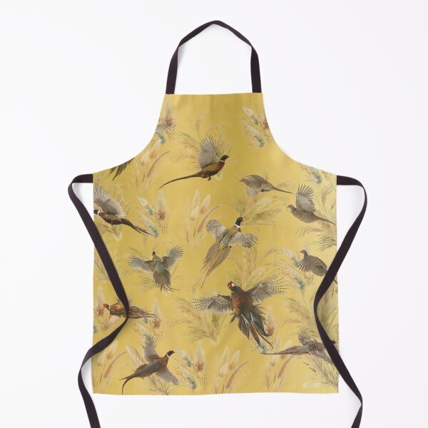 Item preview, Flying Pheasants on Golden Field , Wildlife Art designed and sold by TammyHunterArt.