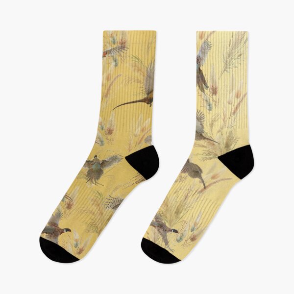 Item preview, Flying Pheasants on Golden Field ,  Wildlife Art designed and sold by TammyHunterArt.
